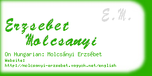 erzsebet molcsanyi business card