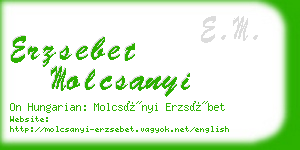 erzsebet molcsanyi business card